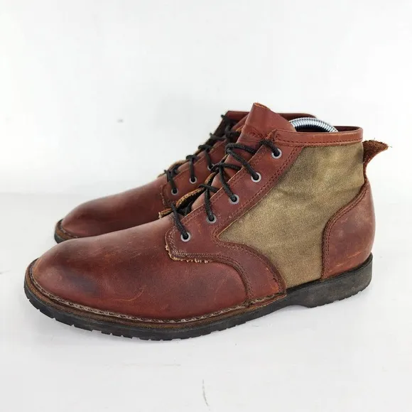 Danner Men's Forest Heights Pittock Boots Leather Canvas US 8.5 EE Chukka boot