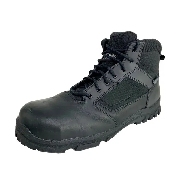 Danner Waterproof DCS Lookout Side Zip Black Leather Textile Boots