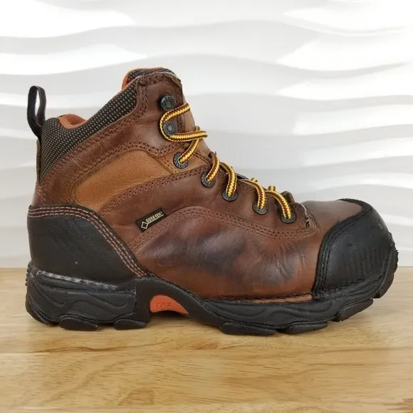 Danner Corvallis Mens 8 EE Brown Leather Non-Metallic Toe 5" Work Boots 17602