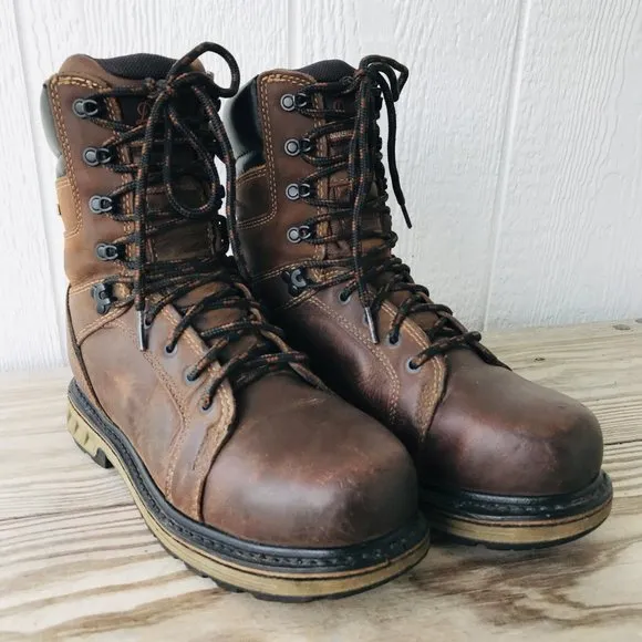 Danner Mens 8 IN Steel Yard EH Steel Toe Work Boots Sz 7 D Brown Leather 12534