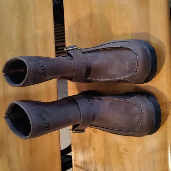 Danner Sharptail rear zip 10" men's size 7 brown boots like new