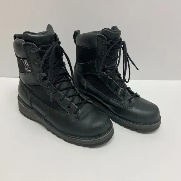 Danner Mens 69220 Black Round Toe Lace Up Mid Calf Combat Boots Size 5