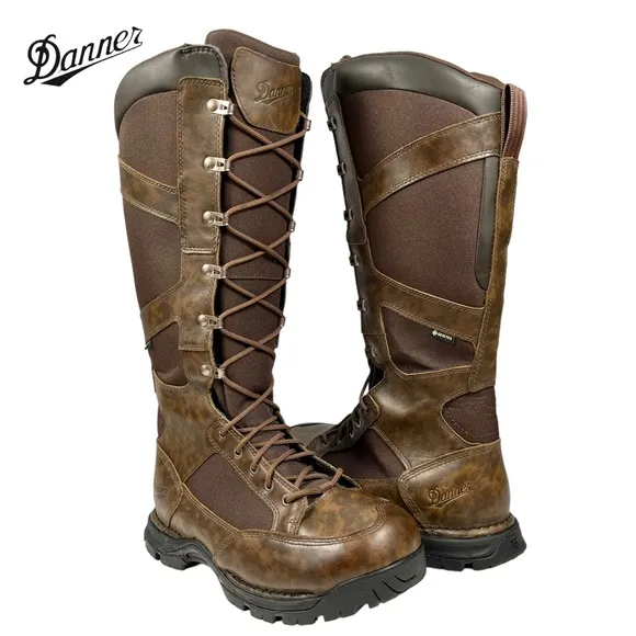 Danner | Brown Pronghorn Snake Boot Side Zip 17” Gor-Tex 45033| Men’s 8D