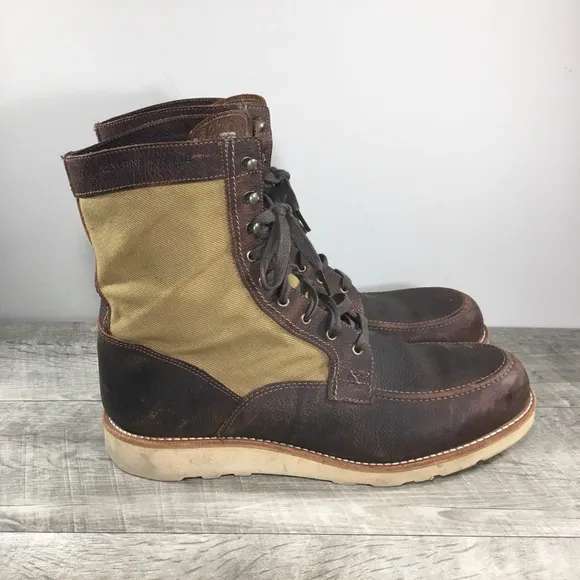 Wolverine X Filson Rowan 1000 Mile Mens Leather Tin Cloth Work Boots Size 13 D