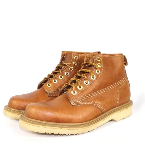 Vintage New Georgia Boot Leather Ankle Work Boots