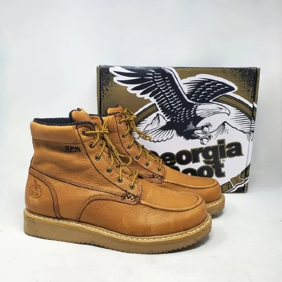 GEORGIA BOOT Moc-Toe Wedge Work Boots Size 13 Moc-Toe Wedge Work Boot