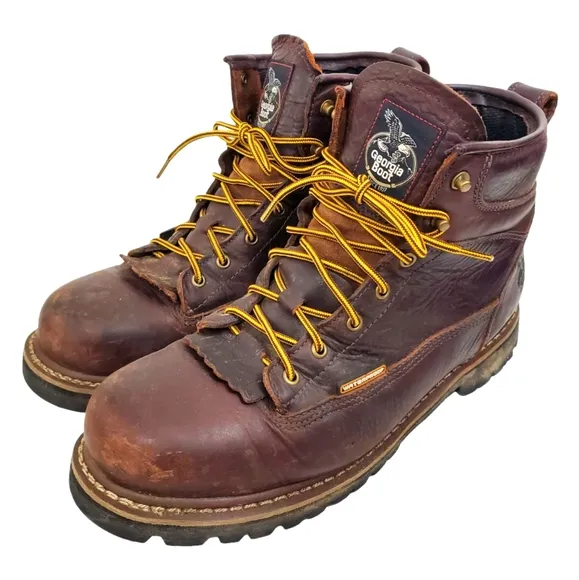 GEORGIA BOOT Waterproof Low Heel Logger Boots