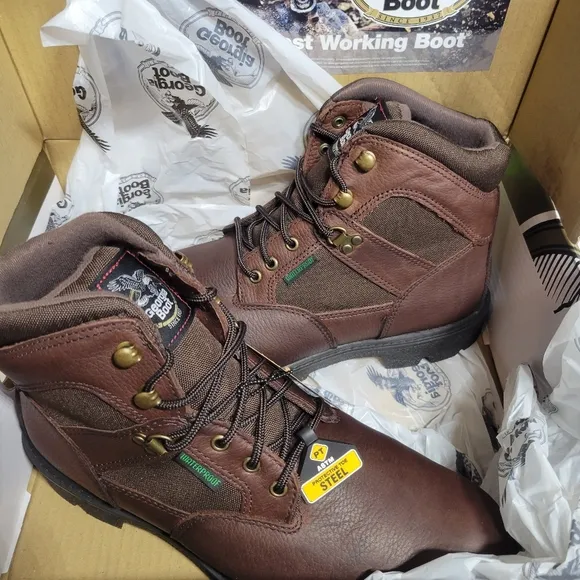 NEW in box Georgia work boot 10 men's Homeland G105 steel toe nonslip waterproof
          
      NWT