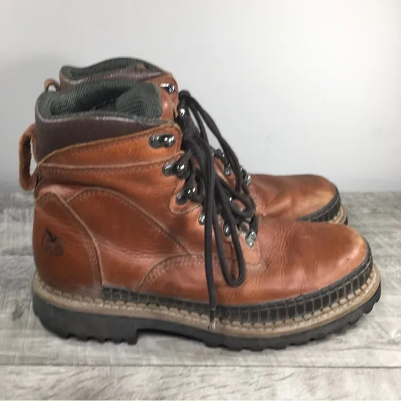 Georgia Mens G7222 Renegades Hiker Baja Chestnut Leather Work Soft Toe Boots 9.5