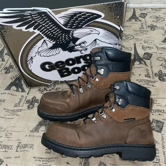 Georgia Boot  NWB! GB00092 EL Comp Toe Hiker Waterproof Work Boot Size 8W
C40i
          
      NWT