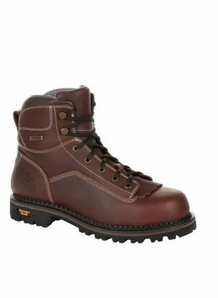 NEW GEORGIA BOOT amp lt logger low heel waterproof work boot - wide width in bro
          
      NWT