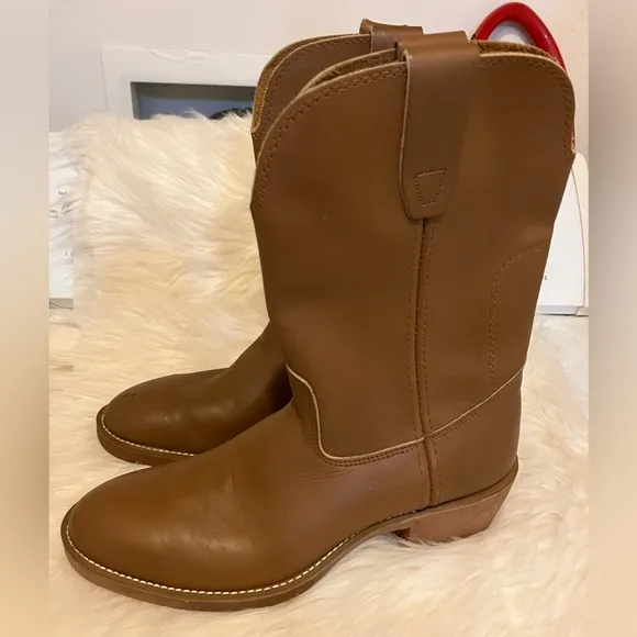 Men’s Georgia Giant Natural Cowboy Boots 8.5 D Oil Resistant Non-Marking