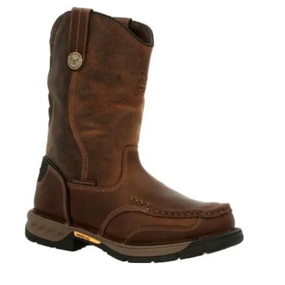 📌 Georgia Boot Athens 360 Steel Toe Waterproof Pull-on Work Boot Size 10
