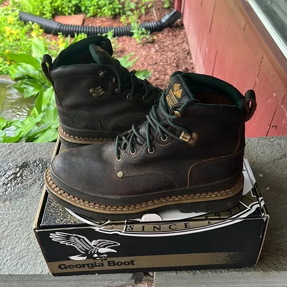 Georgia Boot men's Georgia Giant Steel Toe 6" Work Boot G6374 Size 8.5W . 315pm