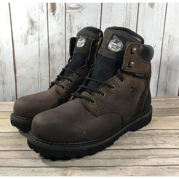 Georgia Boot Brookville Waterproof Boots Mens Size 10.5W Leather Lace Up G7134