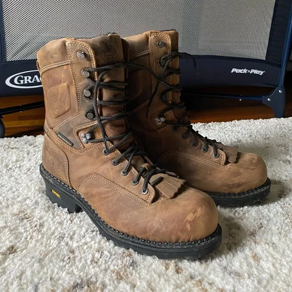 Size 13M Men’s Georgia Boot Waterproof Composite Toe Logger Boots