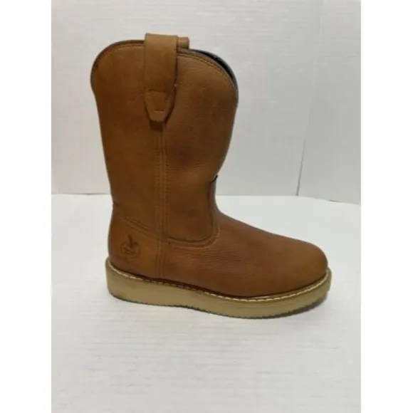 Georgia  Boot Wellington 10" Wedge Boots - Mens Size 8.5 W - Brown, G5153