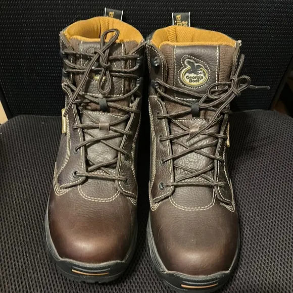 Men’s 6” Georgia Boot - Diamond Trax Brown Waterproof Workboot size 10.5