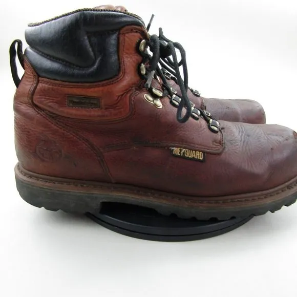Georgia Boots Mens 12W 6" ST Int Metatarsal CC Welt Greasy Briar Brown Leather
