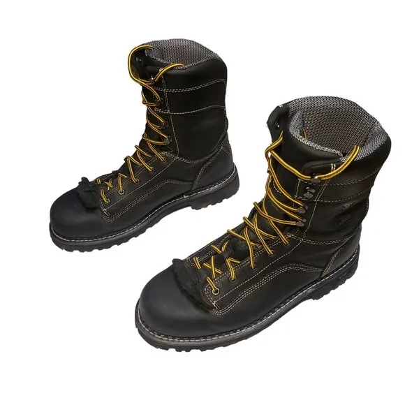 Georgia Boot Men's Leather AMP LT Logger 9 Inch Work Boots Black Size 12 W