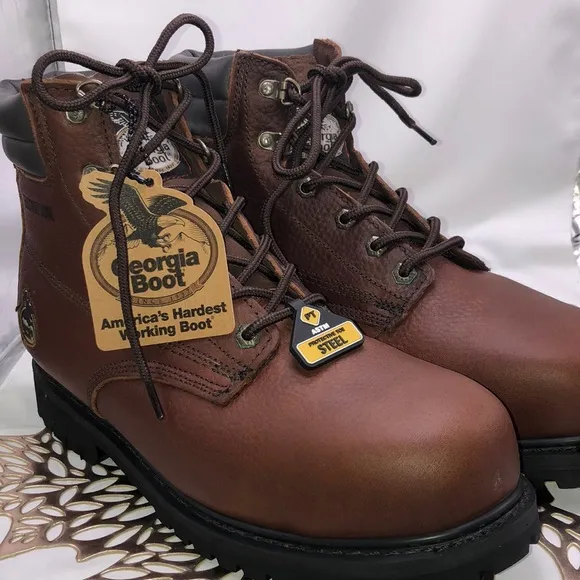 Men’s Georgia Boot Farm Ranch Steel Protective Toe Electrical Hazard Standard
          
      NWT