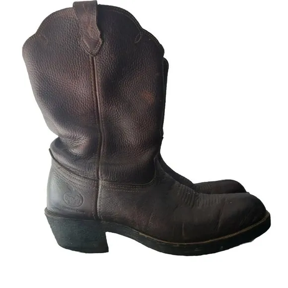 Georgia Pull On Steel Toe Boots Brown Mens Sz 13 D