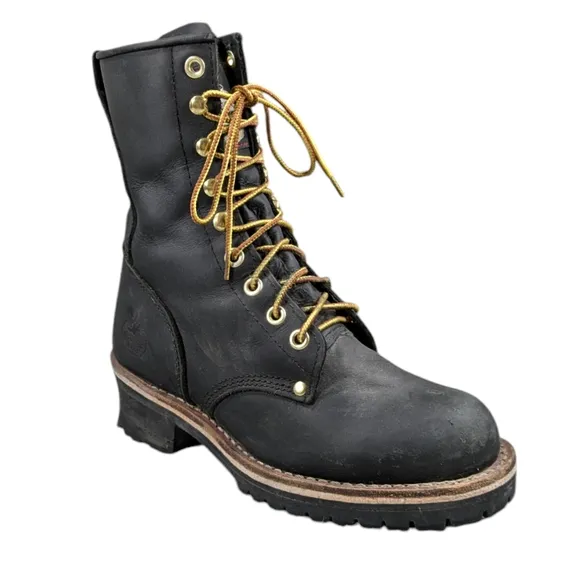 Georgia Boots 8" Steel Toe Logger $210 GUC Size 6M/8L     S2894