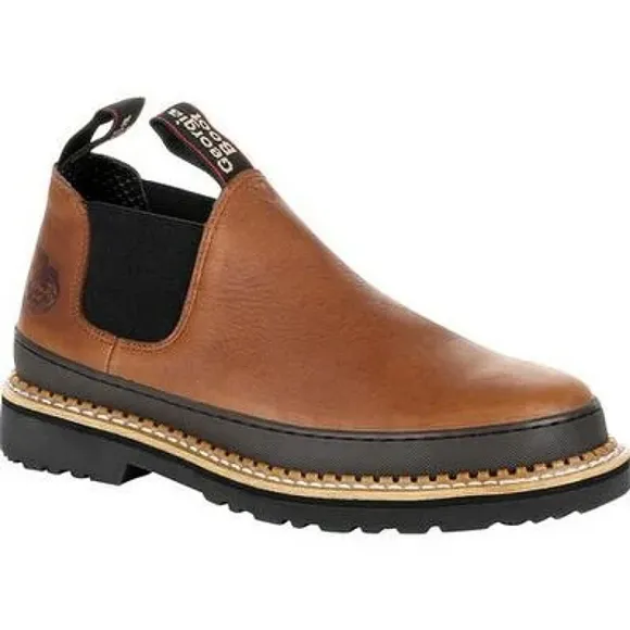 Georgia Boot Giant Revamp Romeo Gored Leather Brown Oil Resistant Work Boots