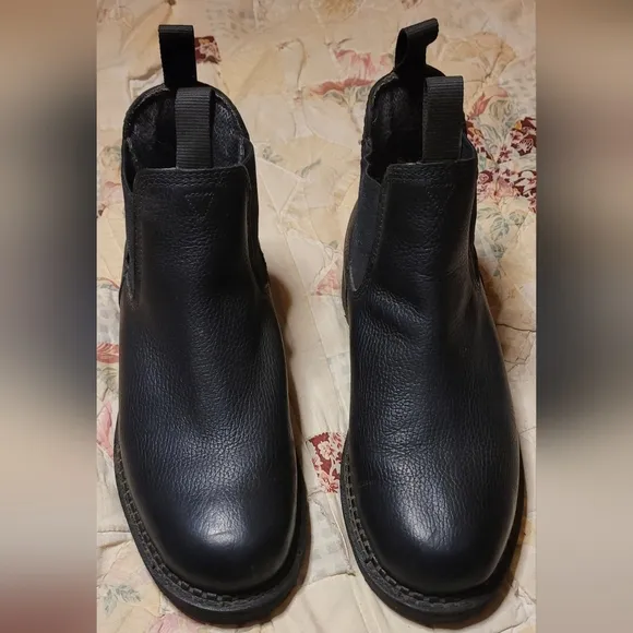 Mens Georgia Boot                       Black Classic Leather Boots. 10m