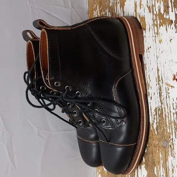 Helm Hollis Black Leather Boot Size 7.5