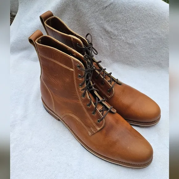HELM ZIND TEAK Leather Lace Up Half Boots Sz 14 D