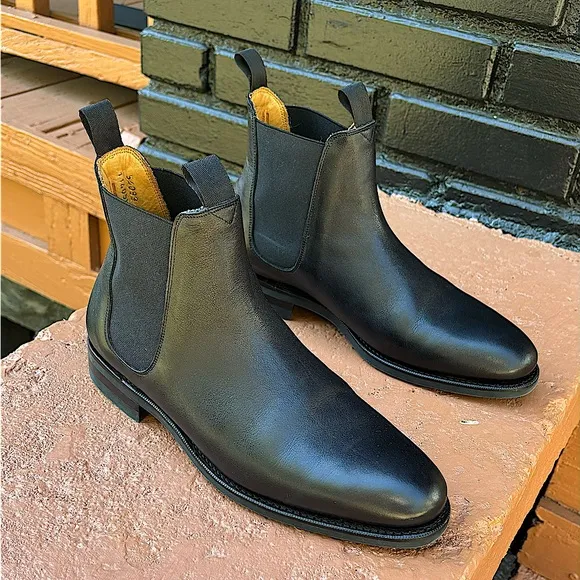 NEW Men’s Meermin Wholecut Chelsea Boots (Black Softcalf) - 7.5UK (8.5US)
              
      NWT