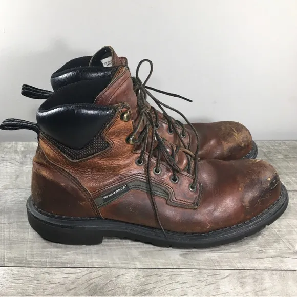 Red Wing Shoes 2226 Brown Leather Work Dyna-Force Steel Toe Men's Boots Size 13