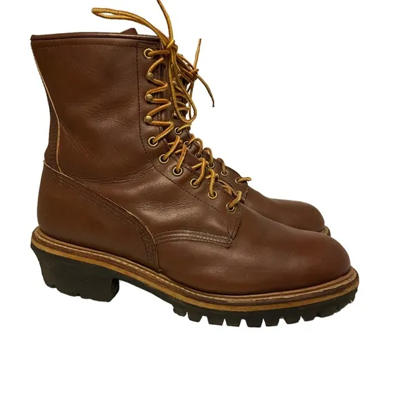 90’s Red Wing Brown Insulated Leather Vibram Logger Boots
