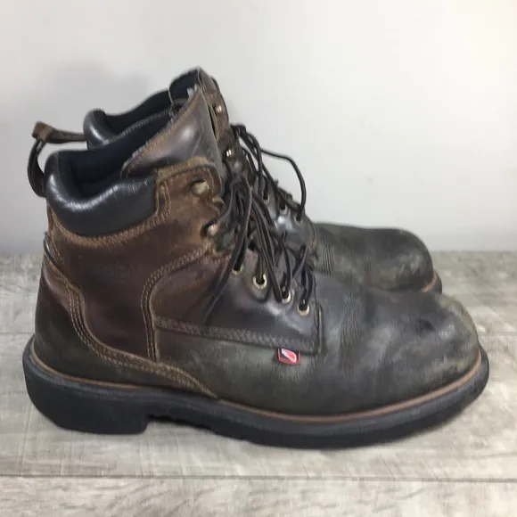 Red Wing Shoes 912 Mens DynaForce Brown Leather Work Sport Soft Toe Boots Size 9