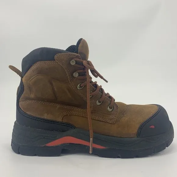 Men's Red Wing Boots 6” Steel Toe King Work Safety Brown Leather Size 10 D