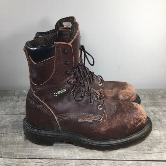 Red Wing 2414 Supersole 2.0 Gore-Tex Waterproof Men Work Safety Toe Boots Size 7