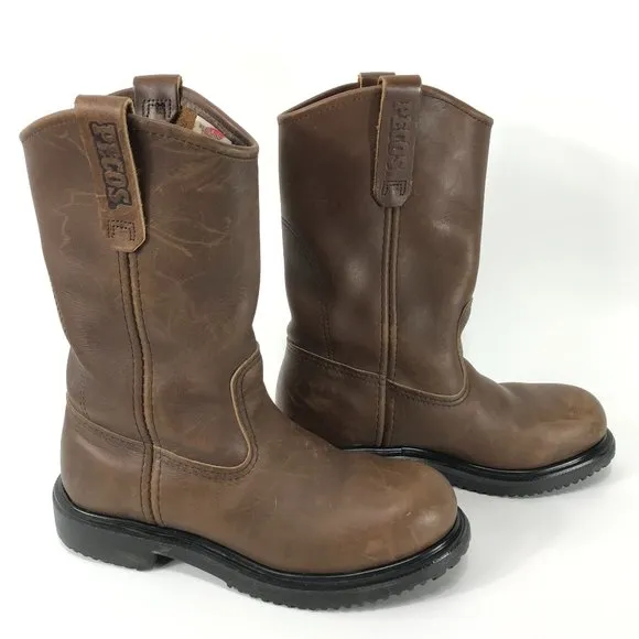 RED WING 2231 Size 5.5 D Steel Toe EH Men's Work Boots Brown Leather Made In USA