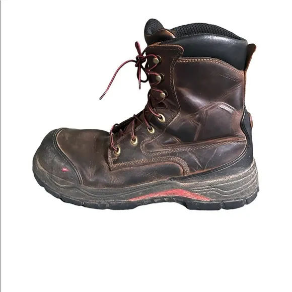 Red Wing Leather Brown Work Boots- SZ 14, 400 Gram, Insulation Steel Toe