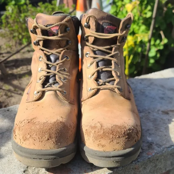 Red Wing King Toe Waterproof Mens Boots Size 14 Leather Safety Work