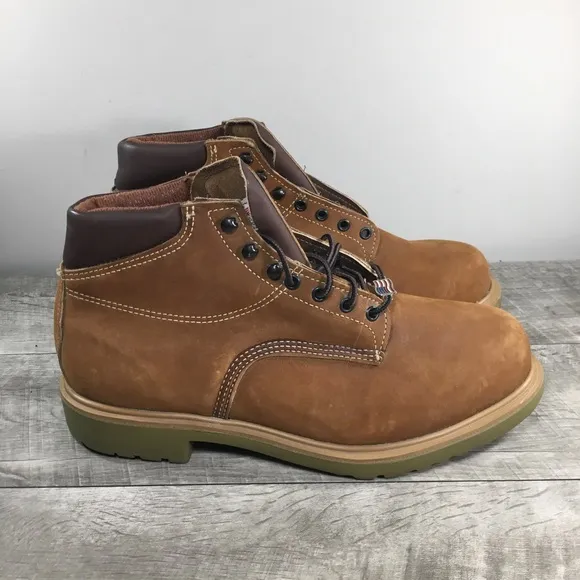 Red Wing Shoes 1221 Chukka Men’s Brown Leather Work Soft Toe Boots Size 13 EE