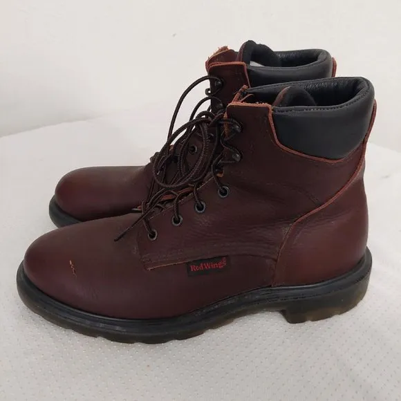 Red Wing 606 SuperSole 2.0 6" Inch Soft Toe ComfortForce Leather Boots Sz 10.5 B