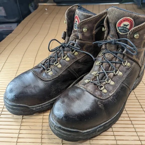 Red Wing Irish Setter 83607 "Ely" Brown Leather Soft Toe Work Boots Size 14EE. S