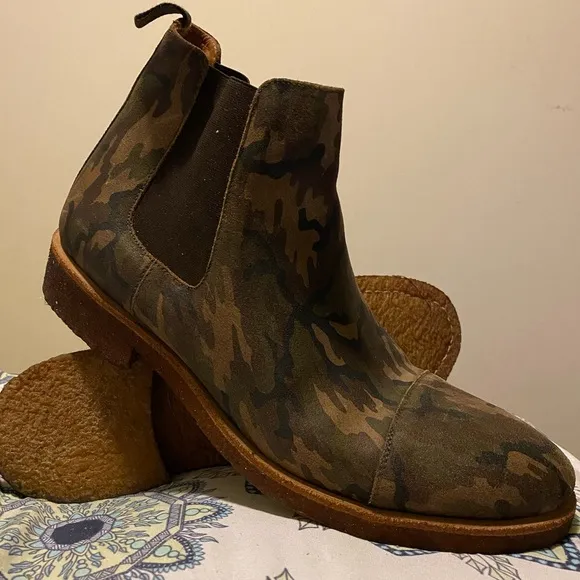 Taft Camouflage Chelsea Boot Mens Sz 12 EUC