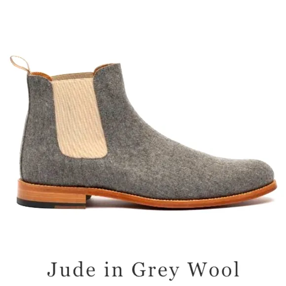 Taft Jude Wool Boot in Grey LTD Size US 8/ 41