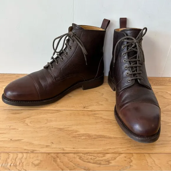 Taft Dragon Boot 10 Brown Leather Dainite Rubber Soles Calfskin Lining Goodyear
