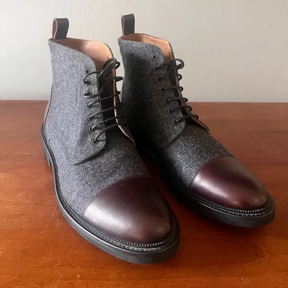 Mens Taft Jack Boot. Size 41 US 8.5  Color:Grey/Oxblood.| Taft Boots, Taft Shoes