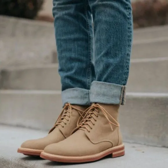 NEW TAFT The Jaro Ankle Boots Rugged Canvas in Khaki Green Men's EU 39 US 8.5
          
      NWT