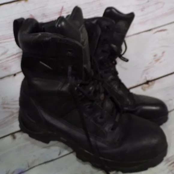 Thorogood Work Boots Men Uniform Commando Side Zip 834-6760 Black Size 13M
