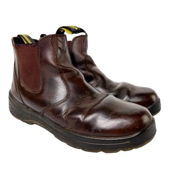 Thorogood Trail Crazy Horse Brown Leather Composite Safety Toe Pull On Boots 10M